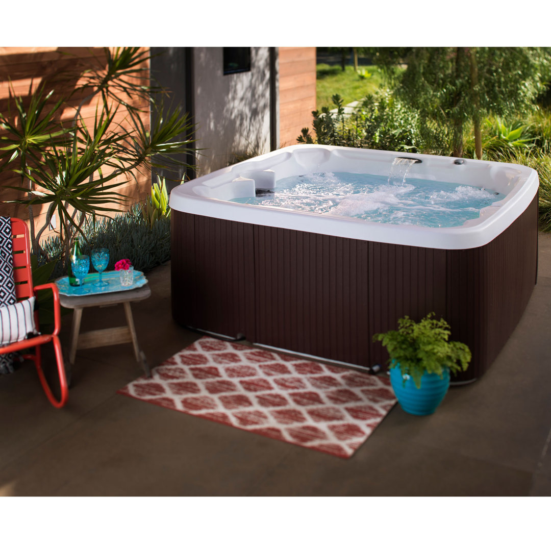 Lifesmart Spas LS450DX 110 Volt 7-Person 22-Jet Square Plug and Play Hot Tub with Ozonator